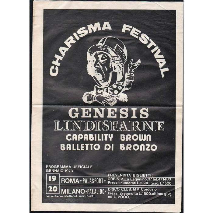 Genesis 1973 live 1974 band posters poster rock genesismuseum diana october mini magazine