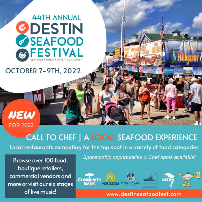 Destin seafood festival 8th 6th october events tallahassee panama city