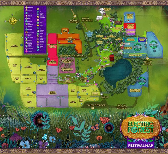 Electric Forest Festival Map