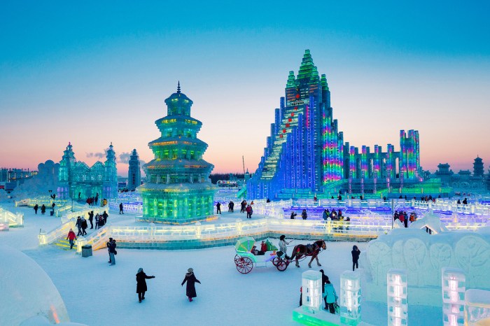 Snow festival festivals balls wsj harbin